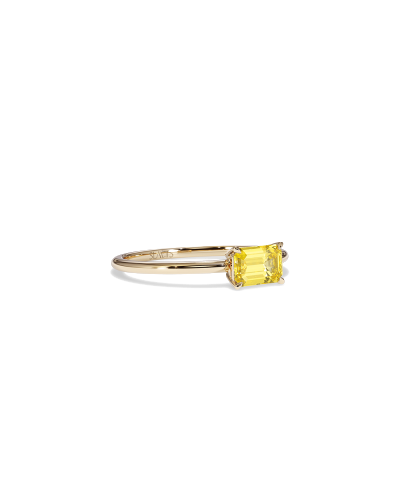 SLAETS Jewellery East-West Mini Ring Yellow Sapphire, 18kt Yellow Gold (watches)